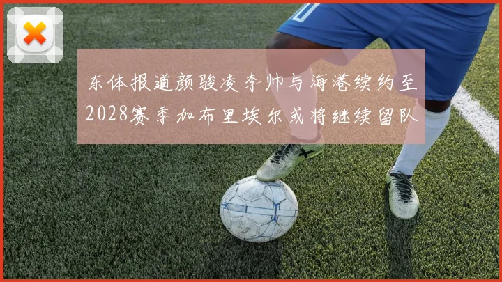 东体报道颜骏凌李帅与海港续约至2028赛季加布里埃尔或将继续留队